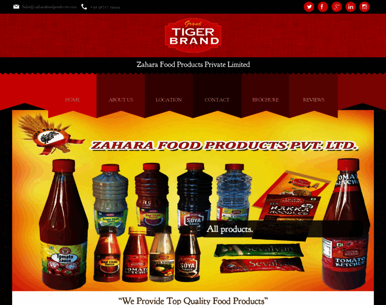 Zaharafoodproducts.com thumbnail
