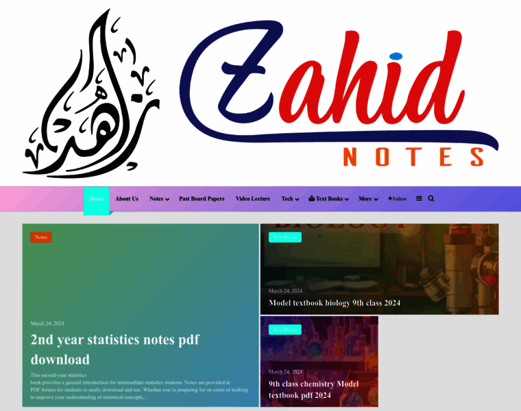 Zahidnotes.com thumbnail