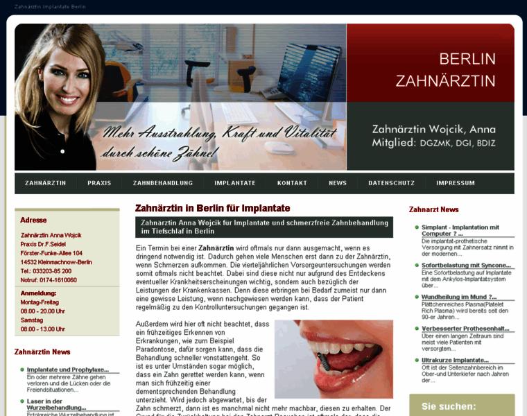 Zahnaerztin-implantate-berlin.de thumbnail