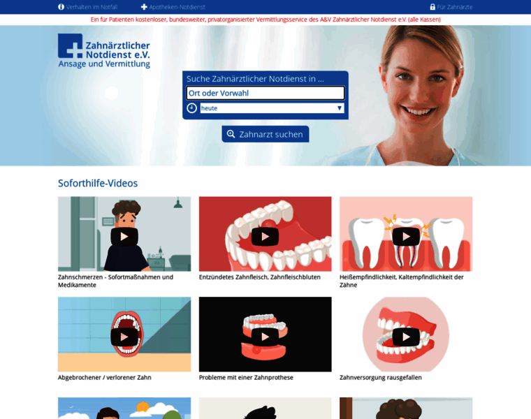Zahnarzt-notdienst.de thumbnail