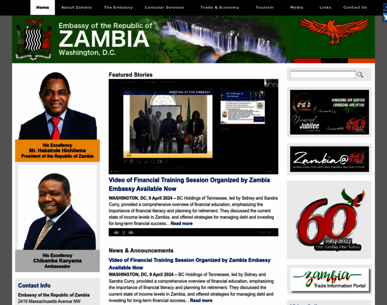 Zambiaembassy.org thumbnail