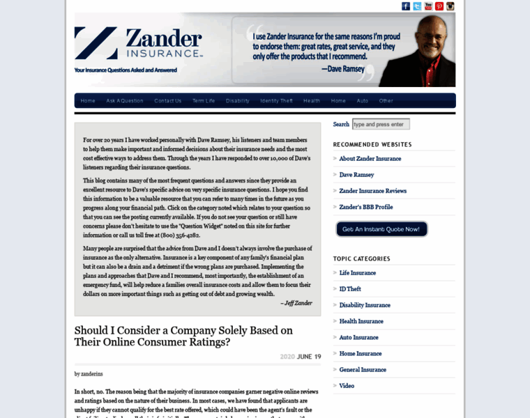 Zanderinsurancetips.com thumbnail