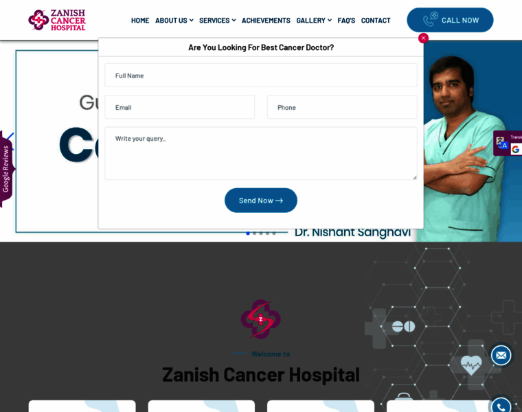 Zanishcancerhospital.com thumbnail