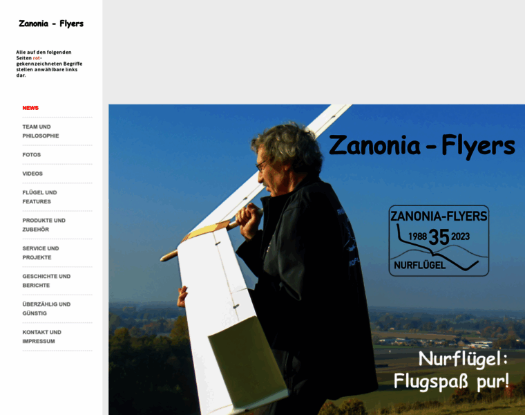 Zanonia-flyers.de thumbnail