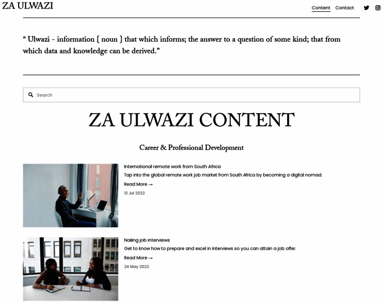 Zaulwazi.co.za thumbnail