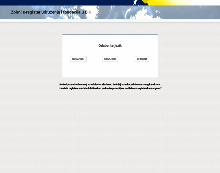 Zbirniregistri.gov.ba thumbnail