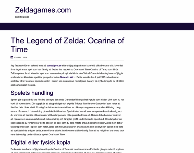 Zeldagames.com thumbnail