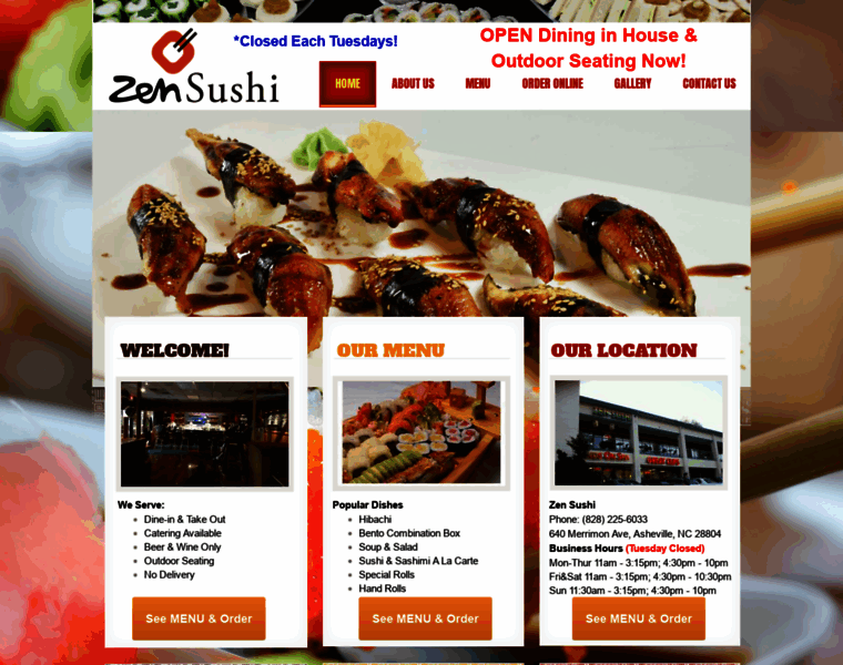 Zen-sushi-asheville.com thumbnail