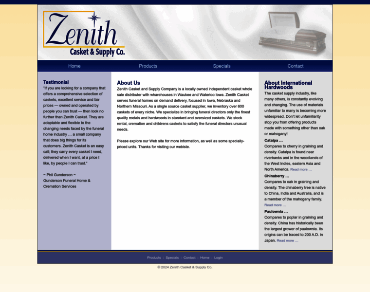 Zenithcasket.com thumbnail