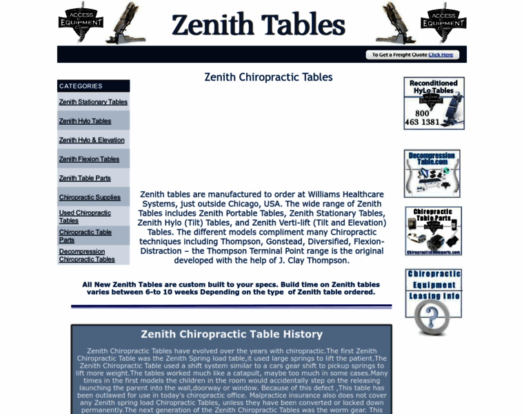 Zenithtables.com thumbnail
