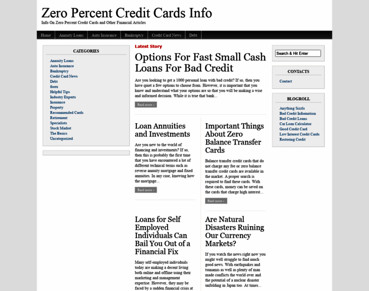 Zeropercentcreditcardsinfo.com thumbnail