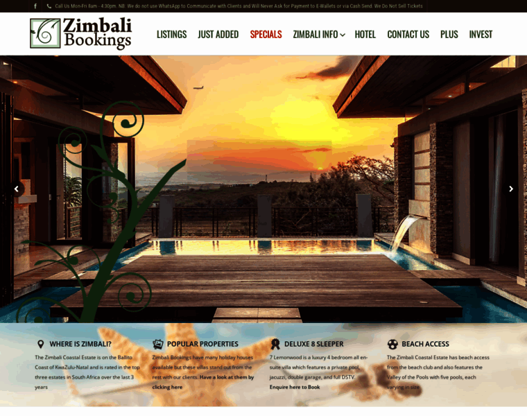 Zimbalibookings.co.za thumbnail