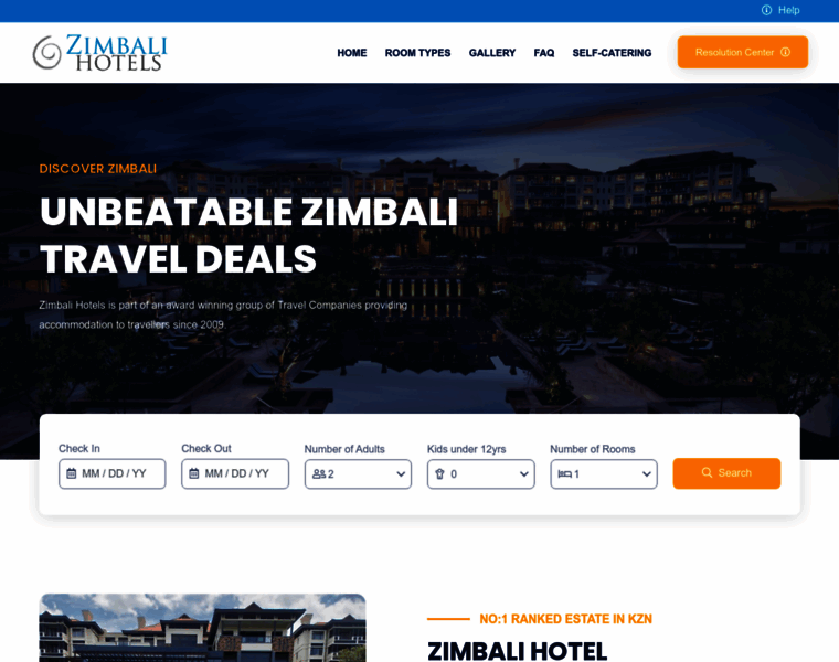 Zimbalihotels.com thumbnail