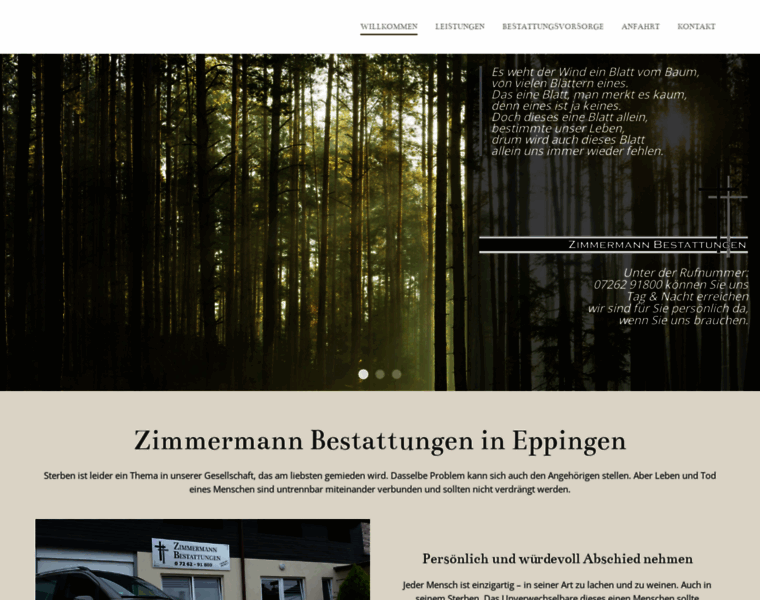 Zimmermann-bestattungen.de thumbnail