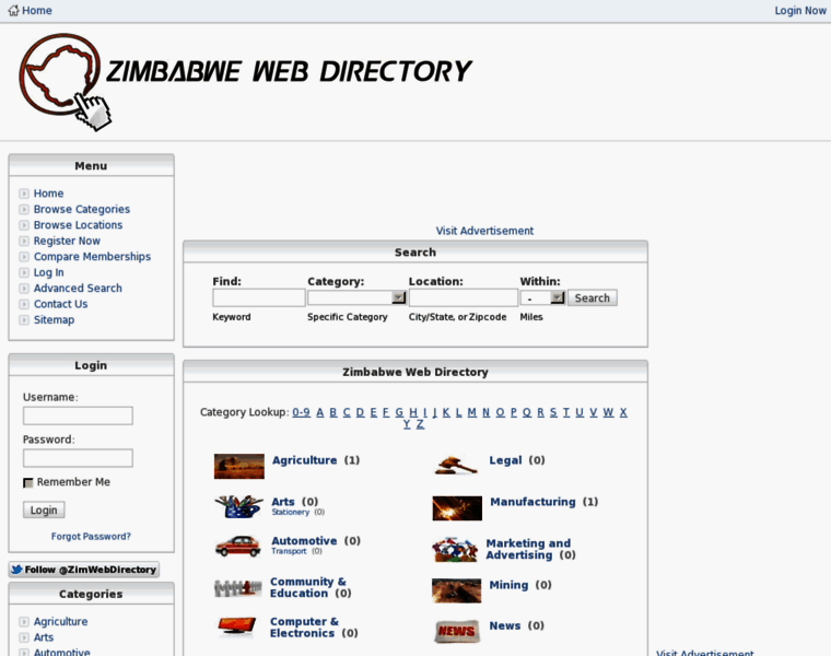 Zimwebdirectory.com thumbnail