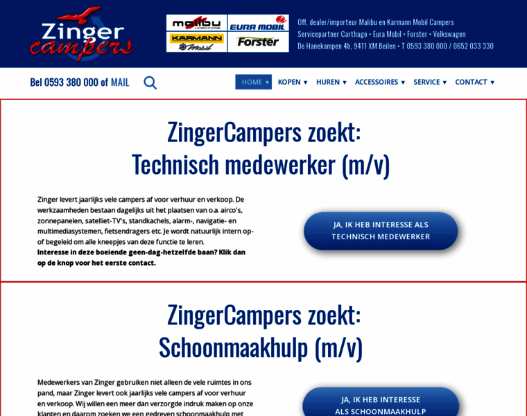Zingercampers.nl thumbnail