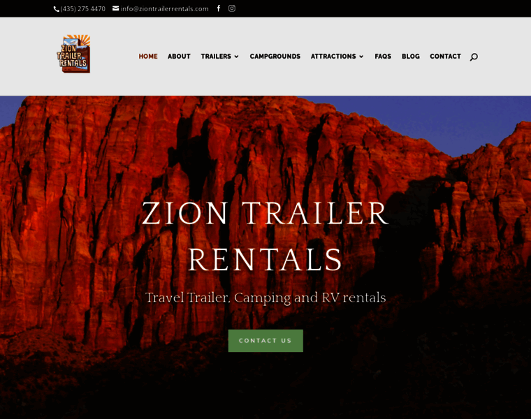 Ziontrailerrentals.com thumbnail