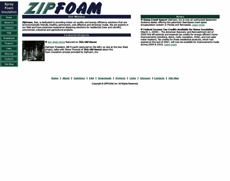 Zipfoam.com thumbnail