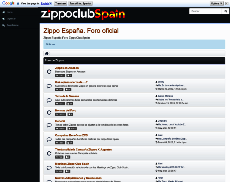 Zippoclubspain.com thumbnail