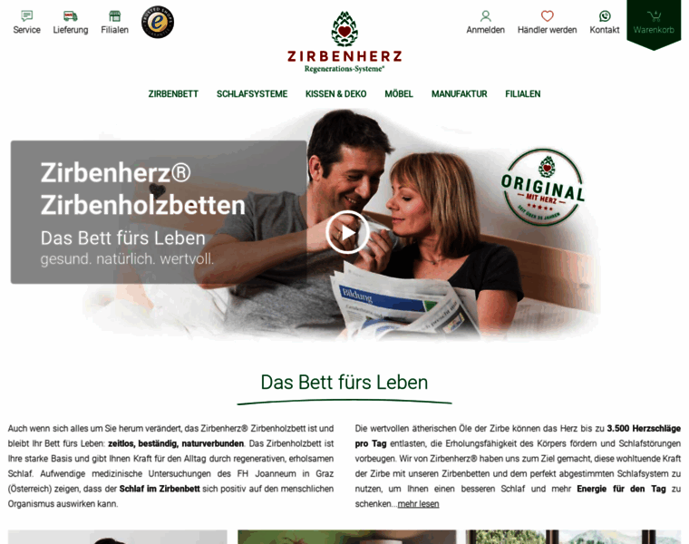 Zirbenherz-bett.com thumbnail