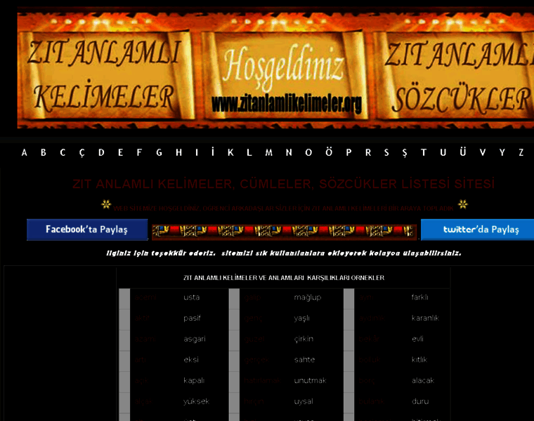 Zitanlamlikelimeler.org thumbnail