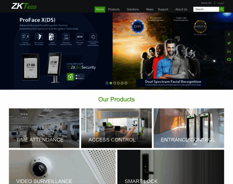 Zkteco-sa.com thumbnail