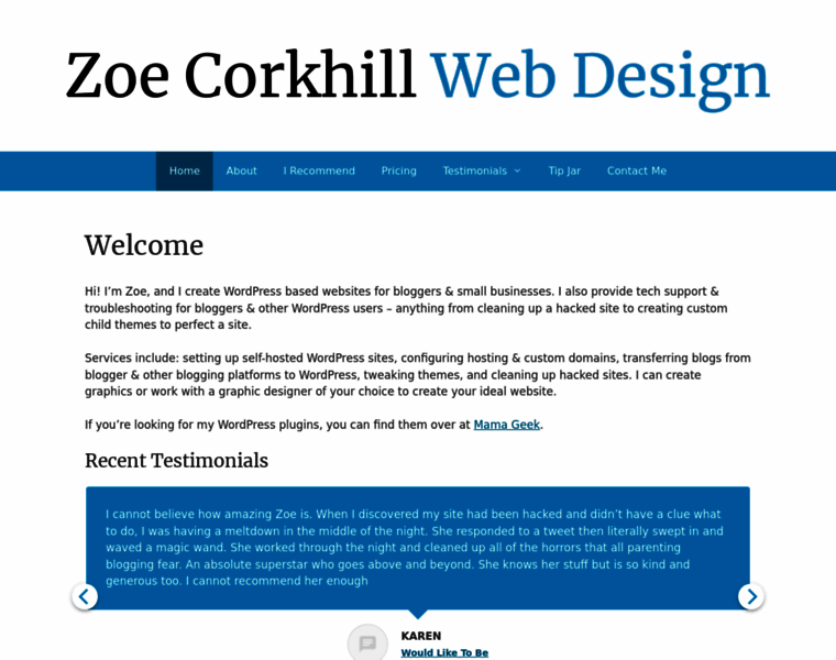 Zoecorkhill.co.uk thumbnail