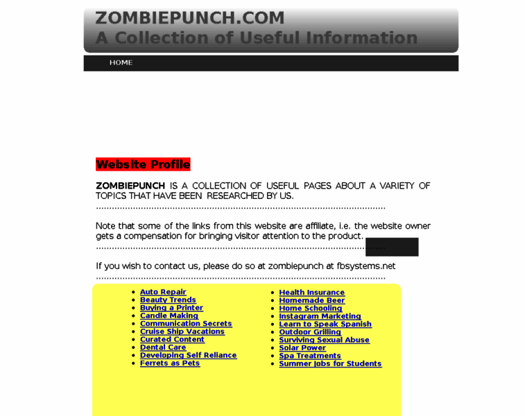 Zombiepunch.com thumbnail