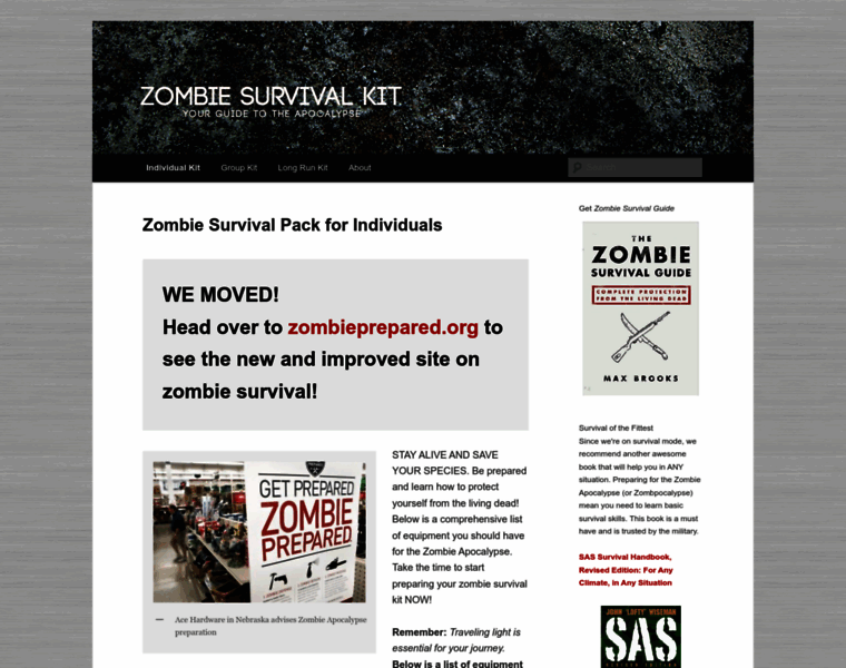 Zombiesurvivalkit.org thumbnail
