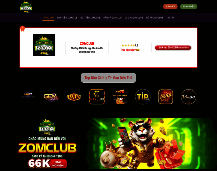Zomclub.page thumbnail