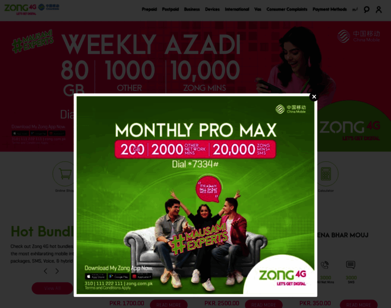 Zong.com.pk thumbnail
