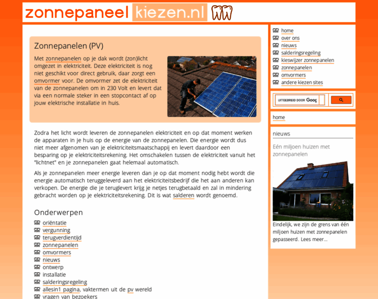 Zonnepaneelkiezen.nl thumbnail