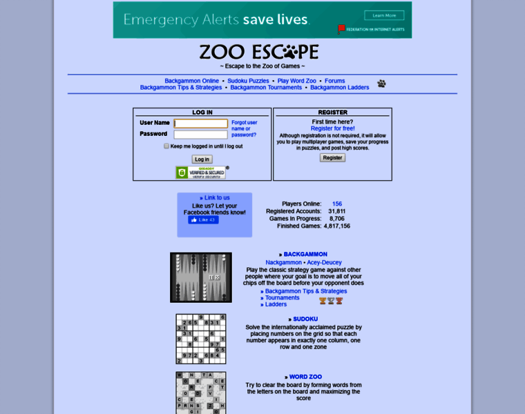 Zooescape.com thumbnail