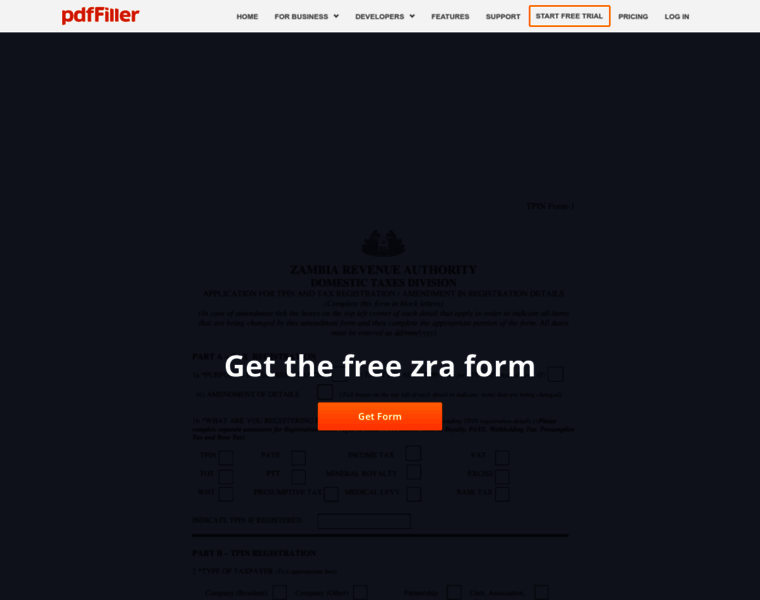 Zra-tpin-online-application.pdffiller.com thumbnail