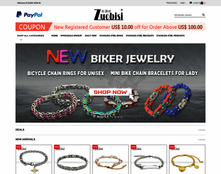 Zuobisijewelry.com thumbnail