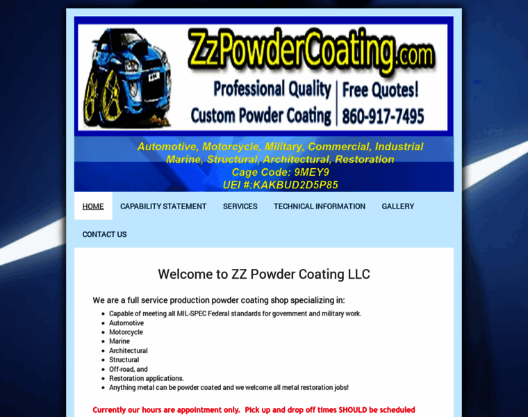 Zzpowdercoating.com thumbnail