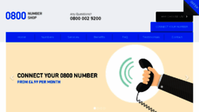 What 0800numbershop.co.uk website looked like in 2017 (6 years ago)