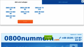 What 0800nummern.com website looked like in 2017 (6 years ago)