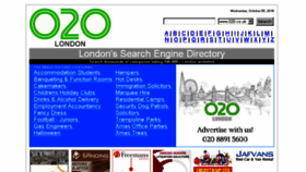 What 020.co.uk website looked like in 2018 (6 years ago)