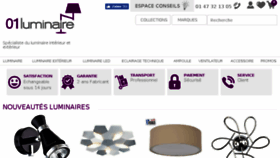 What 01luminaire.fr website looked like in 2018 (5 years ago)
