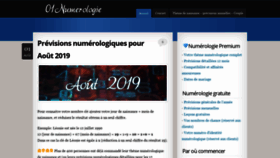What 01numerologie.com website looked like in 2019 (4 years ago)