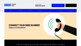 What 0800numbershop.co.uk website looked like in 2019 (4 years ago)