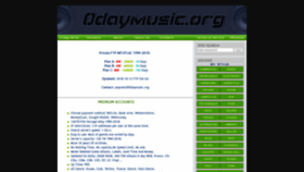 What 0daymusic.org website looked like in 2020 (4 years ago)