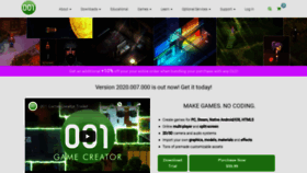 What 001gamecreator.com website looked like in 2020 (3 years ago)