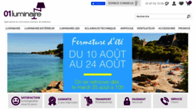 What 01luminaire.fr website looked like in 2020 (3 years ago)