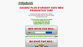What 01quinte.fr website looked like in 2020 (3 years ago)