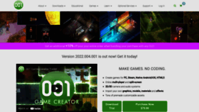 What 001gamecreator.com website looked like in 2022 (1 year ago)
