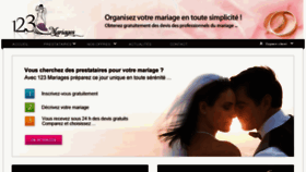 What 123mariages.com website looked like in 2012 (12 years ago)