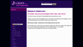 What 1avatars.com website looked like in 2012 (11 years ago)