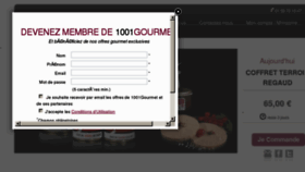 What 1001gourmet.com website looked like in 2012 (11 years ago)